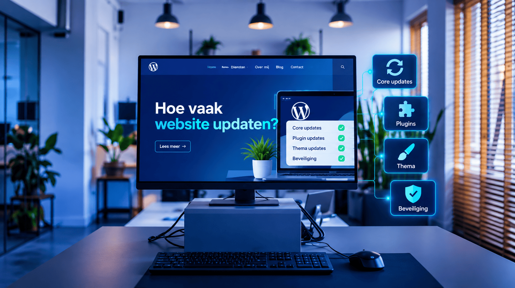 Website regelmatig updaten met WordPress core, plugins, thema en beveiligingsupdates