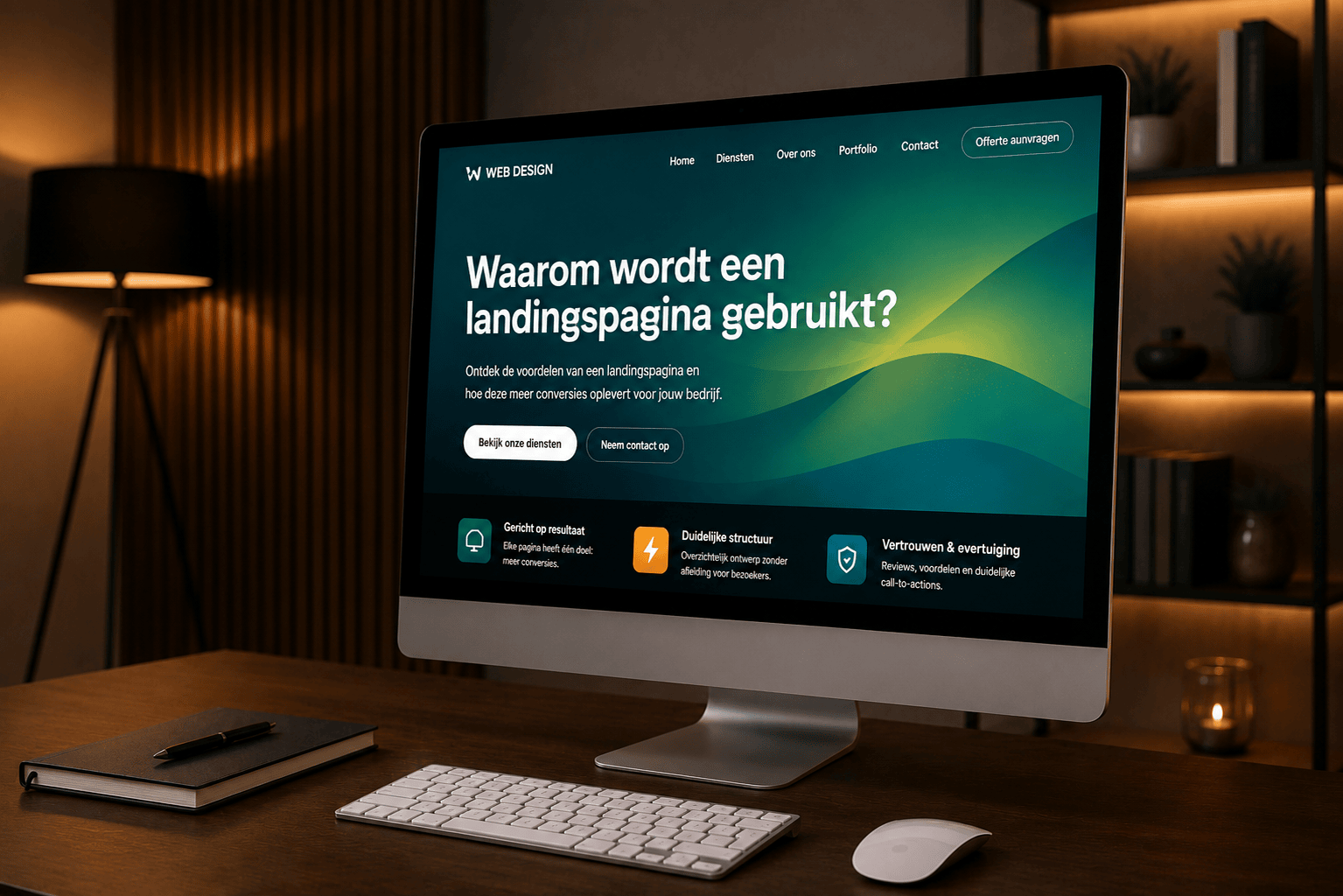 Landingspagina voor online marketing en meer conversies