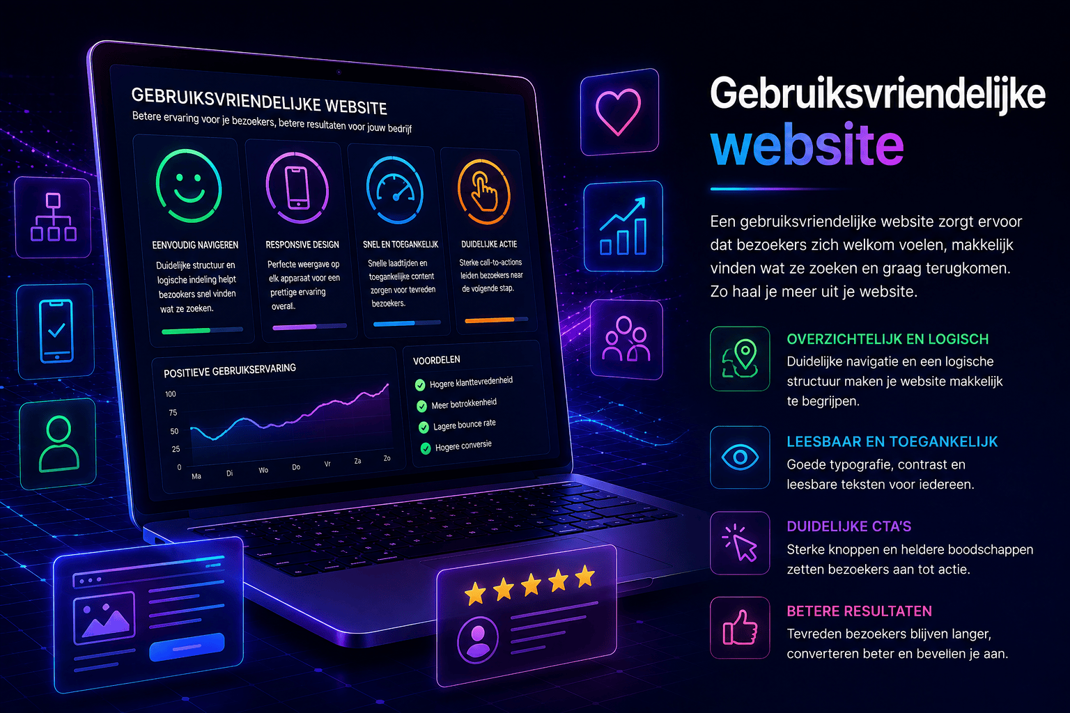 Gebruiksvriendelijke website met duidelijke navigatie en optimale gebruikerservaring