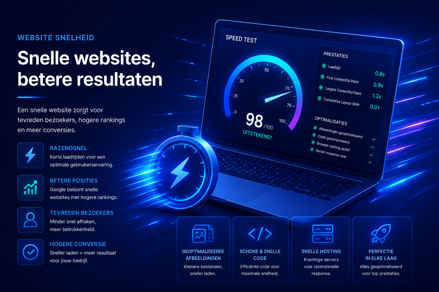 Snelle website zorgt voor een prettige en vloeiende gebruikerservaring