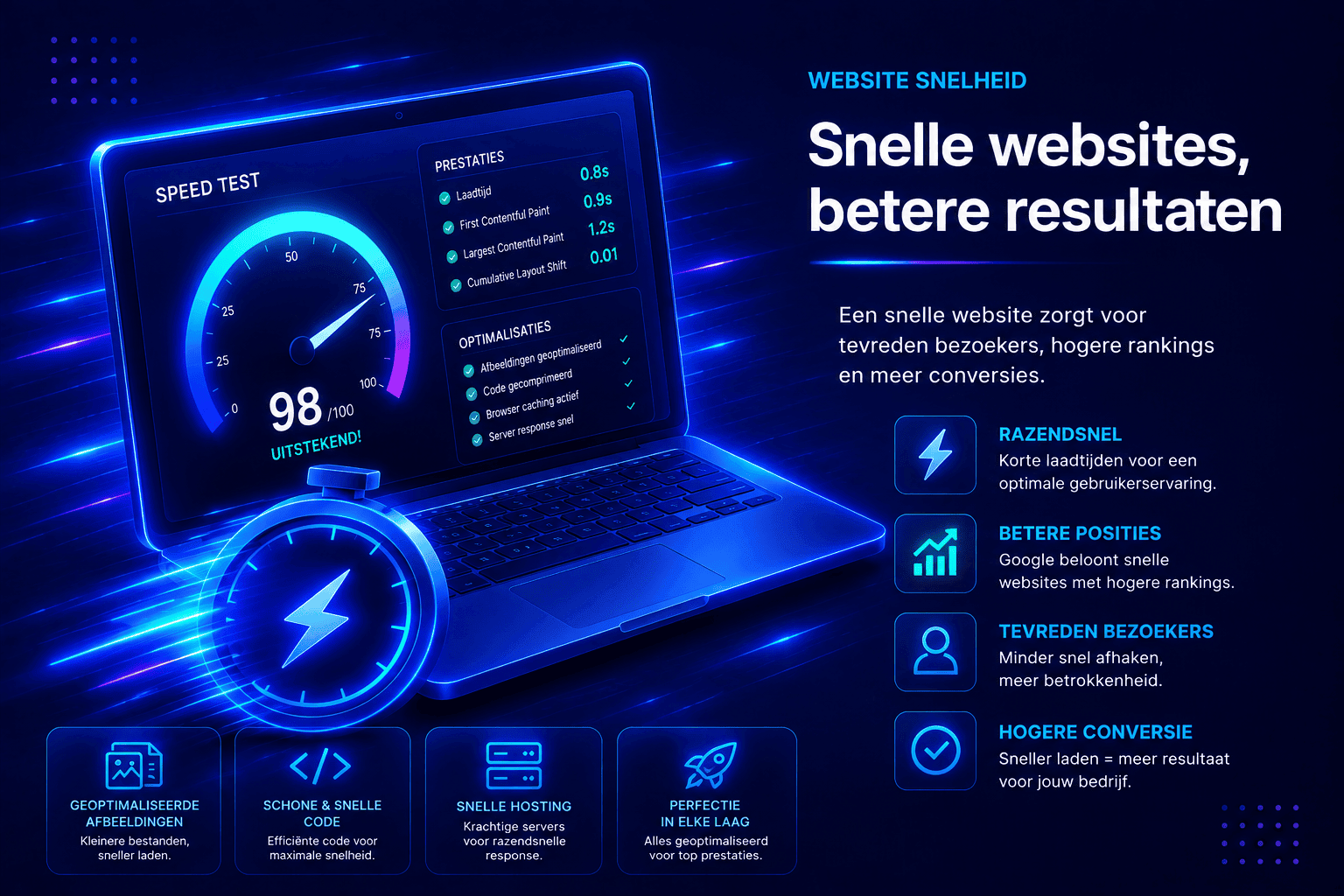 Website snelheid verbeteren door laadtijden en zware onderdelen te optimaliseren